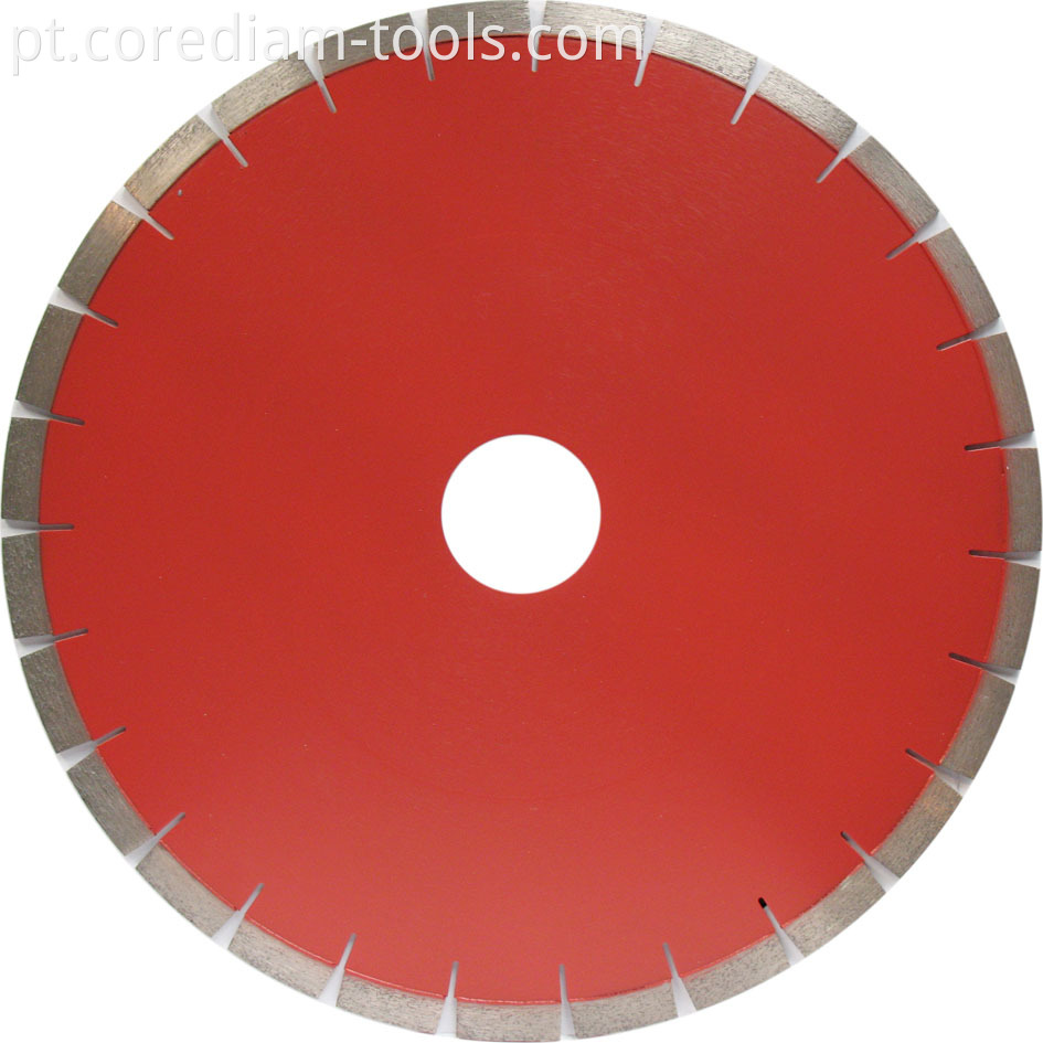 Laser welded segmented granite saw blade